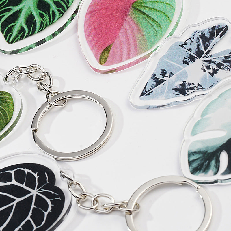 Wholesale Creative Leaf Acrylic Keychain